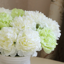 Flores artificiales de peonía para decoración del hogar, tela de seda para boda, fiesta de Navidad, 1 pieza 2024 - compra barato