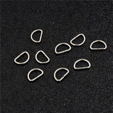100 Pcs Rhodium Plated Inner Width 11mm Half Round Shaped Non Welded D Ring Jump Rings DIY Bag Accessories For Jewelry Making 2024 - compre barato