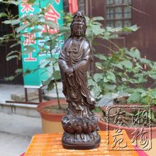 China collection old wood carving The Goddess of mercy statue 2024 - buy cheap