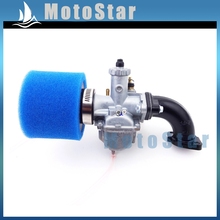 Chinês Pit Da Bicicleta Da Sujeira do Carburador Mikuni VM22 Carb 26mm + Azul 38mm Filtro de Ar Ingestão Mainfold Tubulação Para 110 125 140cc CRF50 SSR 2024 - compre barato