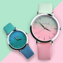 Fashion 2020 Retro Rainbow Design Leather Band Analog Alloy Quartz Wrist Watch watches luxury watches luxury Reloj femenino #30 2024 - buy cheap