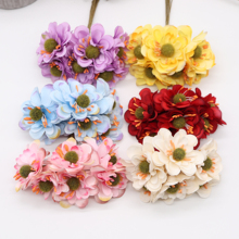 6pcs Artificial Cherry Blossom Silk Poppy Bouquet Wedding Home Decoration Festival Diy Wreath Sheep Handicraft Craft Fake Flower 2024 - buy cheap