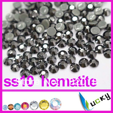 2038 quality! Hot sale highest quality HOT FIX DMC rhinestones 1440pcs ss10/3mm jet hematite Color Strass crystal Beads 2024 - buy cheap