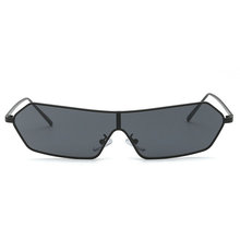 2019 nuevas gafas de sol de moda de una sola pieza para damas de lujo de marca de diseñador coloridas para mujer de metal rectangulares para hombre gafas de sol punk NX 2024 - compra barato