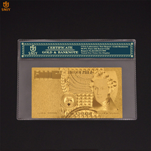Мировая валютная бумага Италия 5000 Лира в 24k золотые Поддельные Банкноты купюры сувенирные подарочные коллекции 2024 - купить недорого