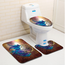 3PCS/Set Lid Toilet Seat Cover Pedestal Rug Bathroom Mats Carpet for Household Toilet Rugs Bathroom Accessories Bath Mat Set 2024 - buy cheap