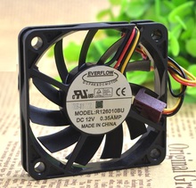 SSEA New Wholesale cooling fan for EVERFLOW R126010BU 6010 6CM 12V 0.25A 0.35A 60*60*10mm 3pin Double ball bearing cooling fan 2024 - buy cheap