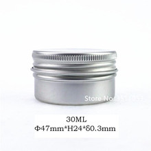 100pcs/Lot 30G Aluminum Metal Jar Screw Lid, Cosmetics Cream Packaging Box, Ointment Balm Metal Container Dimention 47x24MM 2024 - buy cheap