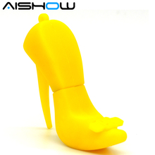 New Arrival Cartoon High Heels Shape USB Flash Drive Memory Stick Pen Drive REAL 4GB 8GB 16GB 32GB 64GB pendrive gift 2024 - buy cheap