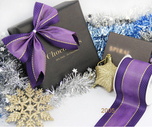 N2005 63mm Christmas purple satin ribbon gift packaging wired edge ribbon 25yards roll 2024 - buy cheap