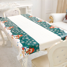 Toalha de mesa retangular do natal impressão descartável dos desenhos animados lençóis de mesa pvc fantasia capa de mesa 110x180 cm decoração de ano novo 2024 - compre barato