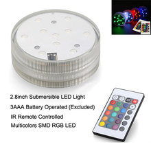 Led Submersible Light, 3AAA battery operated remote controlled led vase light base for wedding party decoration 2024 - buy cheap
