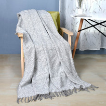 Winter Warm Blanket for Adults Kids Gray Acrylic Tassel Edge Thread Blankets for Sofa Bed Car 130x170cm Big Home Throws 2024 - buy cheap