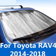 High-quality Windshield sunshade thickening sunscreen decoration car Accessories car styling For Toyota RAV4 2014-2018 2024 - buy cheap