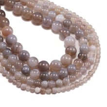 1strand/lot 4 6 8 10 12 mm Round Stripe Gray Agates Onyx Gems Round Loose Agat Beads Natural Stone Beads For Jewelry Making Diy 2024 - buy cheap