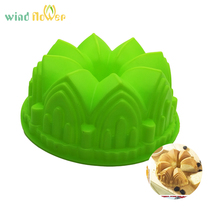 Wind flower Big Crown Castle Silicone Cake Mold Large Bread Fondant DIY Baking Pastry Tool Food-Grade Silicone Chiffon Cake Mold 2024 - buy cheap