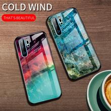 For Huawei P30 Pro Case Luxury Marble Grain Gradient Hard Tempered Glass Protective Back Cover Case for huawei p30 lite shell 2024 - buy cheap