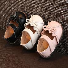 Children's leather shoes autumn new cute ruffle bow female baby soft bottom toddler shoes 0-1-3 infant princess single shoes 2024 - buy cheap