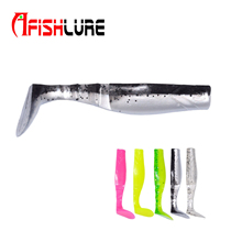 8cm 6g isca artificial nadadeiras de pesca suave isca de silicone dupla cor acessórios de pesca 2024 - compre barato