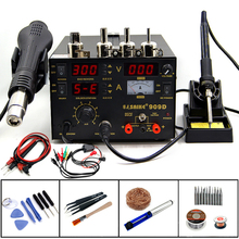 Saike 909D Soldering Iron Station Hot Air Gun Station+Electricity Soldering Iron+Power Supply 3 in1 Soldering Rework Station 2024 - buy cheap