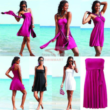 2015 Summer Novelty Bikini Dress European Style Women's tunic Sexy Dress Women Beach Cover up Magic Wrapped Chest Beach dress 2024 - buy cheap