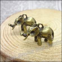 Encantos elefantes pingente antigo bronze liga de zinco Fit pulseira colar de Metal DIY jóias 2024 - compre barato