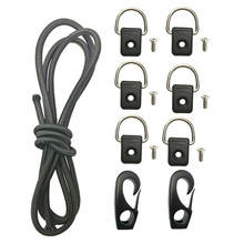 Kayak Canoe Bungee Deck Kit With D Ring bungee cord rope screws connect hook Dinghy Inflatable Fishing Boat Rigging accessroy 2024 - buy cheap