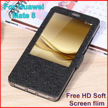 Open window stand Cover For Huawei Mate 8 Case bumper For Huawei Mate8 flip leather cases Phone Case Mate 8 MT8 Fundas 6.0" 2024 - buy cheap