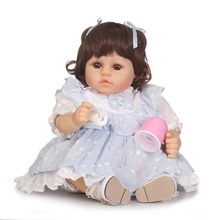 NPK-muñecas reborn de vinilo de silicona suave para bebé, ropa bonita de princesa, regalo para niños, 47cm 2024 - compra barato