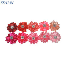 120pcs/lot 36 color 3.5cm mini satin ribbon multilayers flowers Girl's Hair Accessories free shipping TH63 2024 - buy cheap