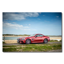 Red ben z SL Class A M G Super car Wall Art Poster Canvas Prints painting For Home Room Decor 2024 - buy cheap