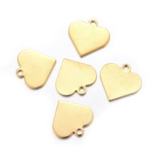 200pcs 304 Stainless Steel Golden Heart Pendants Blank Stamping Tag Pendant Necklace Luxury jewelry DIY making 15.5x16x1mm F80 2024 - buy cheap