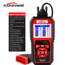 Konnwei-scanner automotivo kw850 obd2, ferramenta de diagnóstico com atualização de carro com um clique, testador de bateria 2024 - compre barato