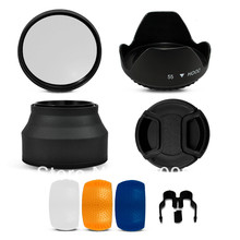 Filtro UV de 55MM, difusor de Flash y capucha de lente para Nikon D70, D80, D90, D100, D3000, D3100, D3200, D5000, D5100, garantía de 100% 2024 - compra barato