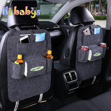 Car Seat Storage Bag Back Hanging Bag Multi-pocket Storage Holder Pad Cups Foldable Child Safety Seat Shopping Car Back Bag 2024 - buy cheap