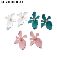 Kuziduocai brincos pequenos para mulheres, joias elegantes e irregulares com pétalas de margarida para mulheres, brincos de moda para mulheres pingentes de presente 2024 - compre barato