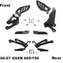 Footrests For Suzuki GSXR 600 750 2006 2007 Front Rear Foot Pegs Pedal Brackets Motorcycle GXS R600 R750 GSXR600 GSXR750 GSX750R 2024 - buy cheap