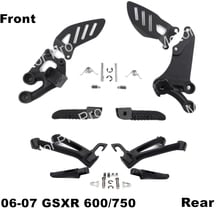 Descanso de pé para suzuki gsxr 600 750 2006 e 2007, suporte de pedal frontal e traseira para motocicleta gxs r600 r750 gsxr600 gsxr750 gsx750r 2024 - compre barato