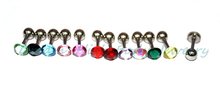 Newest Bone Earring Stud Ear ring Nail Crystal Hot Sale Beautiful Fashion Ear Jewelry Mixed Color Free Shipping High Quality 2024 - buy cheap