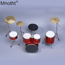 Mnotht 1/6 kit de tambor de instrumentos musicais pretos, instrumentos musicais modelo clássico vermelho/azul/preto brinquedo para 12 "soldado figura de ação coleção m3n 2024 - compre barato