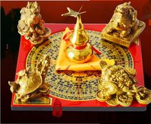 15cm Pure copper five treasure array dragon turtle gold unicorn hoist compass ornaments 2024 - buy cheap