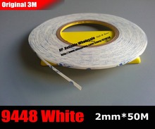 (2mm * 50M) Double Sided Adhesive Tape Sticky for iphone Samsung Phone LCD /Touch Pannel /Dispaly /Screen Housing Repair White 2024 - buy cheap