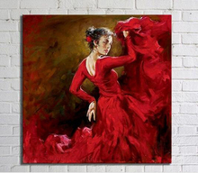 Beautiful Colors Hangs On Wall Dancer Oil Paintings Handmade Abstract Spanish Lady Dancer Oil Paintings On Canvas Free Shipping 2024 - buy cheap