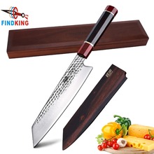 FINDKING-cuchillo octogonal de madera de ébano VG10, utensilio de cocina de 67 capas, de acero de Damasco, Kiritsuke, mango de madera de ébano 2024 - compra barato