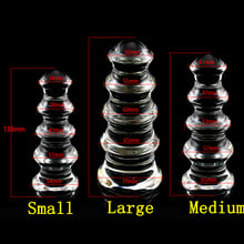 Dilatador anal tipo pagoda para punto g, consolador tipo pagoda transparente de silicona, grande, butt plug,3 tamaños a elegir 2024 - compra barato