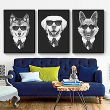 Cartoon Poster Nordic Canvas Painting Mafia Animals Poster Wall Art Picture Home Decor Kid Bedroom Living Room Decor Poster 2024 - buy cheap