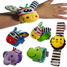 1pc Kids Cartoon Baby Plush Wrist Strap Rattles Toys 0-12 Months Children Infant Newborn Soft Animal socks Rattles Mobiles DS19 2024 - buy cheap