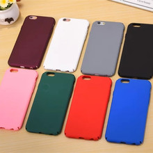Роскошный сплошной цвет пластиковый корпус для iPhone 6 6S 5 5S SE 8 плюс Жесткий Чехол для iPhone 7 7 плюс чехлы для телефонов 2024 - купить недорого