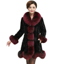 Mulher de luxo Real Mink Fur Coat Genuine Poncho Natural Real Fur Cape Xale Casaco Jaqueta de Inverno Feminino Completa Pelt Mink casacos 2024 - compre barato