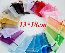 Wholesale Organza Bag 13x18 Cm Jewelry Packaging Display Pouches Wedding Christmas Gift Bags Jewelry Bags & Pouches 100pcs/Lot 2024 - buy cheap